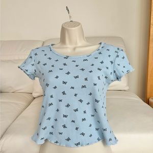 Blue Butterfly Top - Tilly’s
